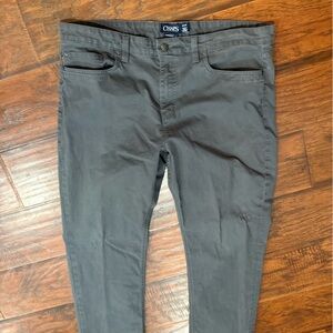 Chaps grey cotton blend pants